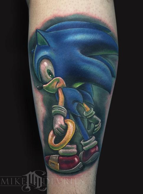 Mike DeVries - Sonic the Hedgehog Tattoo